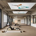 Modern Ballroom Interior With Dance Floor Lighting And Decorative Wall Art