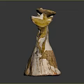 Traditional Terracotta Figurines With Dresses Hats And Earth Toned Details On Black