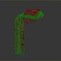 Stylish Red Patterned Scarf with Intricate Design and Soft Fabric Details