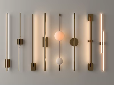Stylish Unique-shaped Wall Lamps Modern Designs For Interior Home Lighting Decoration 3d model