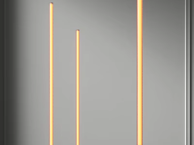 Modern Sleek Tall Slim LED Strip Illuminated Floor Lamp for Home Interior Design 3d model