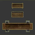 Large And Small Wooden Garden Planters Placed On Moss Covered Stones For Garden Decor