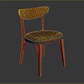 Comfortable Leisure Chair Featuring Wooden Frame Leather Seat And Curved Backrest Retro Design