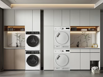 Modern washing machine cabinet 3d model