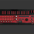 Modern Synthesizer Portable Synthesizer Mixer Reverberator 3d model