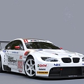 white car bmw racing sports car 3d model