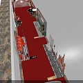 Huangshi Marathon Energetic Event Stage With Speaker And Red Decorations