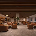 Modern Café With Wooden Ceiling Bar Counter High Stools Display Shelves And Window View