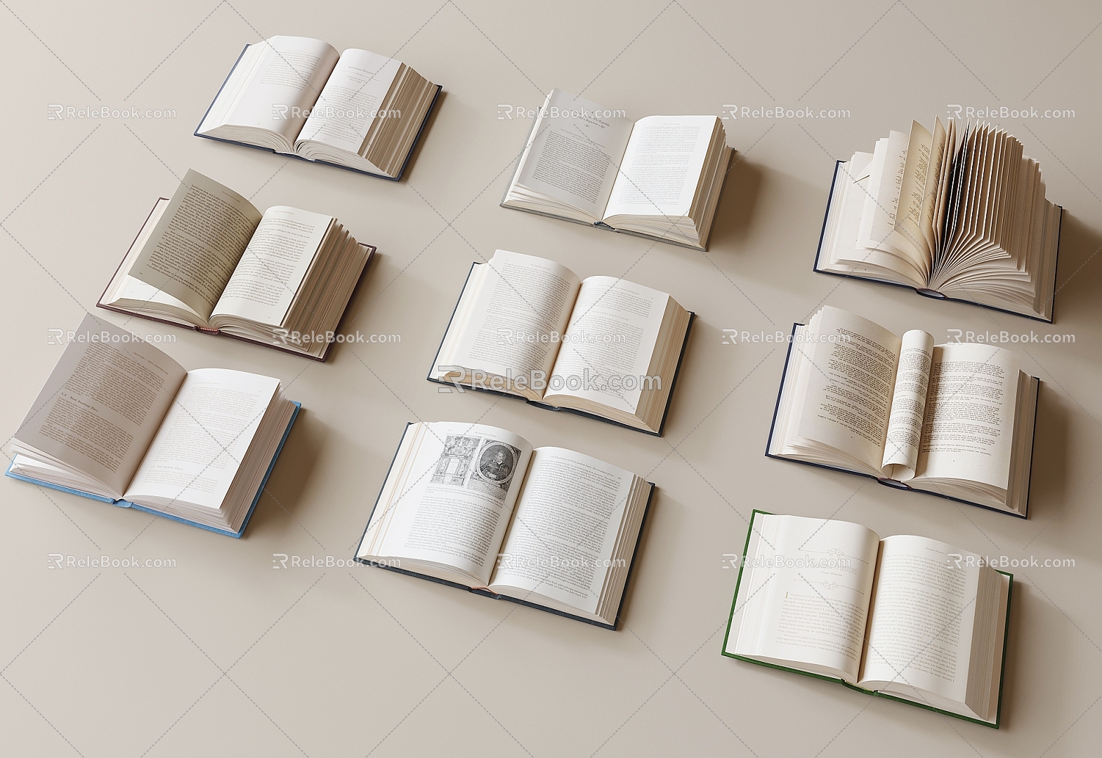 Books Books 3d model