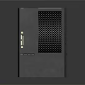 Black Modern PC Tower Case With Mesh Front Panel And Control Buttons
