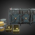 Modern ammunition box iron drum container 3d model