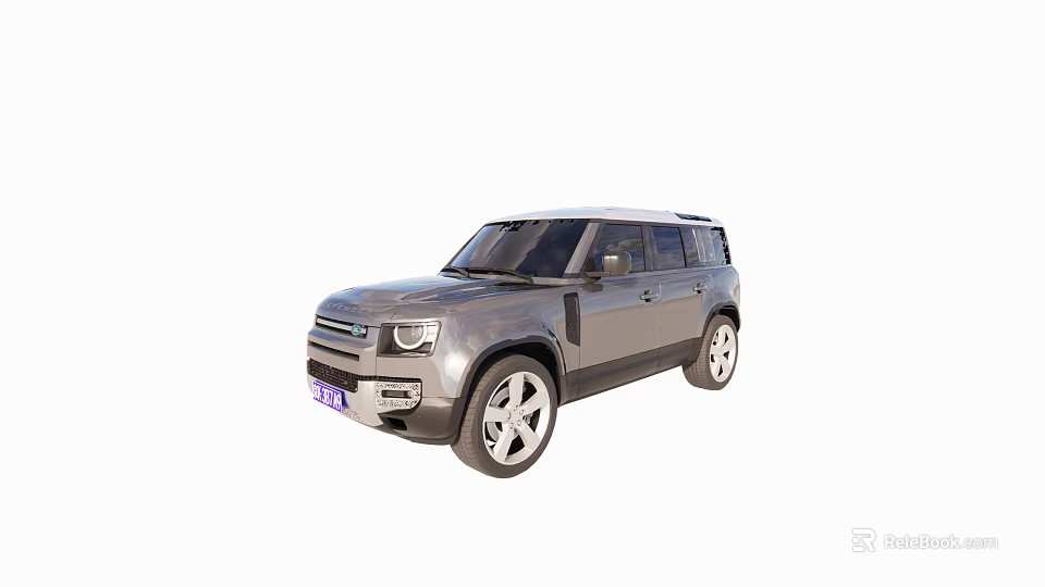 Gray Modern SUV With Rugged Exterior Design And Large Alloy Wheels 3d model 