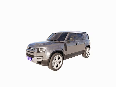 Gray Modern SUV With Rugged Exterior Design And Large Alloy Wheels 3d model