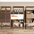 Antique shelf display rack 3d model