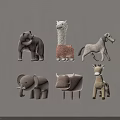 Cute Animal Shaped Stools in Soft Tones for Kids Room Decor