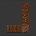 Wooden Home Living Counter With Decorative Diamond Patterns And Curved Design