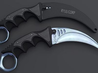 Machete of modern knives 3d model Machete of modern knives 3d model