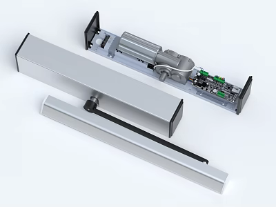 Public Facility Door Closer With Metal Casing Motor Components And Installation Parts 3d model
