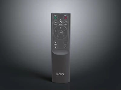 Realistic style remote control remote control brand digital button function button sleep mode timing function turbo mode 3d model