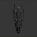 Futuristic Spacecraft With Gray Streamlined Body And Red Cockpit Light