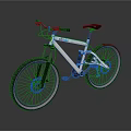 White Frame Mountain Bike With Black Seat Handlebars And Wide Tires For Riding