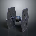 TIE Fighter Spacecraft Model for Space Exploration and Starship Design 3d model
