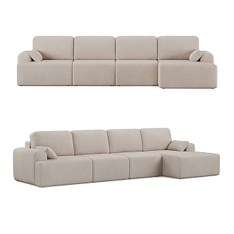 Simple Living Room Sofa Simple Sofa Pillow Living Room Sofa Double Sofa 3d model