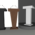 Rostrum Rostrum Rostrum Rostrum Rostrum Rostrum Rostrum Microphone Presentation Platform 3d model