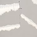 Modern White Hanging Chandeliers With Sleek Linear Design For Interior Spaces