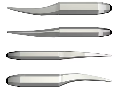 Metal Tweezers With Different Shapes For Precision Hardware Tools Applications 3d model