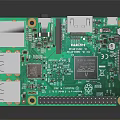 Green Electronic Circuit Board With Microchip Ports Components And Parts