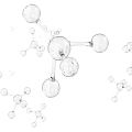 Hand Drawn Molecular Structure Sketch With Spherical Atoms And Bonds 3d model