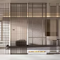 Industrial LOFT partition metal screen partition 3d model