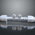 Pipe water pipe valve iron pipe fitting flange tee joint pipe water pipe valve 3d model