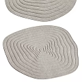 Soft Stylish Rugs With Layered Circular Pattern In Neutral Tone