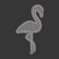 Pink Flamingo Neon Sign Decoration With Modern Design And Reflective Surface