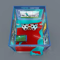 Soccer Themed Exhibition Booth With Soccer Balls And Football Field Displays