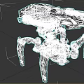 Armed Mecha Sci-Fi Machine Spider Machine Crab 3d model