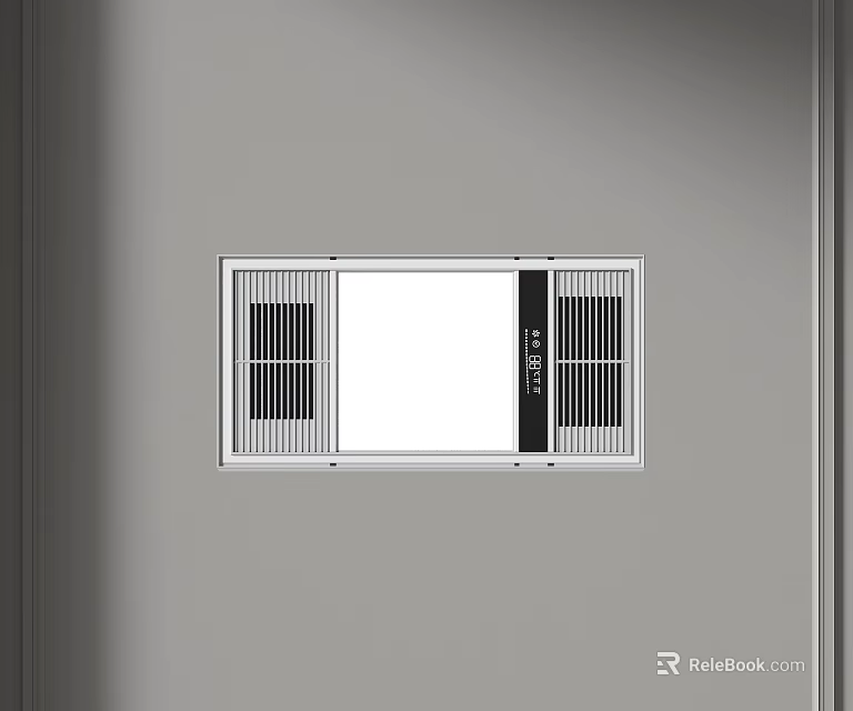 Modern Ceiling Light With White Panel Grille Design For Interior Lighting 3d model 
