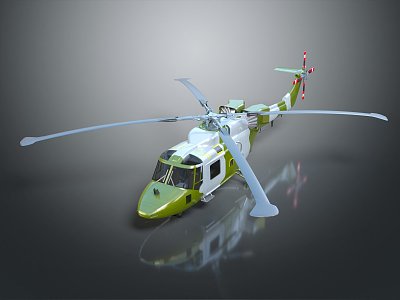 Modern Helicopter Civil Helicopter Homemade Helicopter 3d model