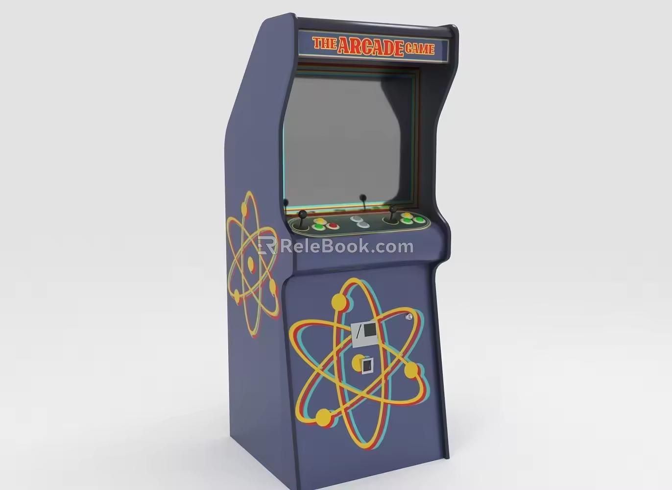Arcade machine retro game machine 3d model