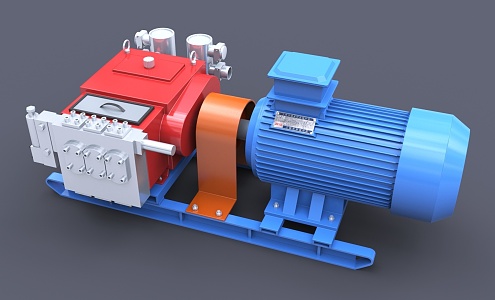 Sludge pump mud pump motor pump industrial water pump 3d model