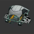 Space Exploration Lander Craft With Solar Panel Design And Mechanical Structure