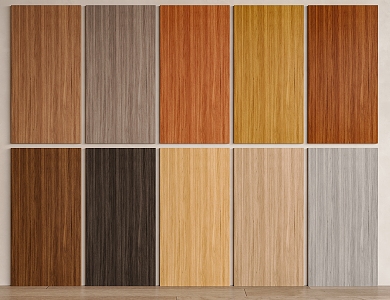 Wood veneer wall panel wall veneer wood veneer background wall wood board solid wood panel 3d model