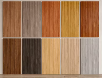 Wood veneer wall panel wall veneer wood veneer background wall wood board solid wood panel 3d model