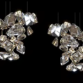 Modern Crystal Chandeliers With Unique Geometric Crystal Pieces And Bright Lighting Effects