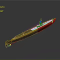 Vintage Military Submarine Watercraft With Streamlined Steel Hull And Conning Tower Design