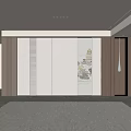 Modern Sofa Backdrop Wall Design With Wooden Panels Decorative Painting And Recessed Lighting