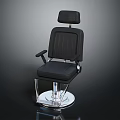 Black Modern Massage Chair With Ergonomic Leather Seat And Metal Base