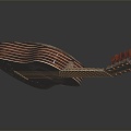 Modern Guitar Baroque Guitar 3d model